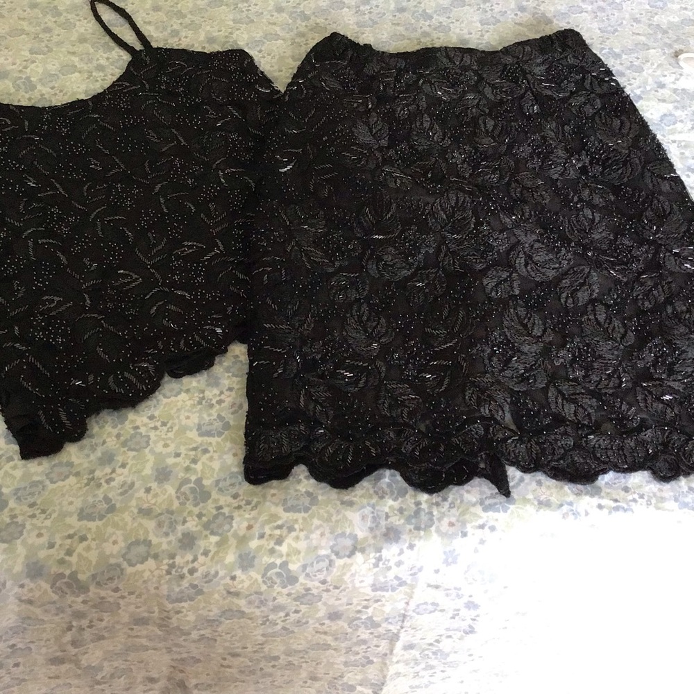 LILLIE RUBIN EMBELLISHED SKIRT SET